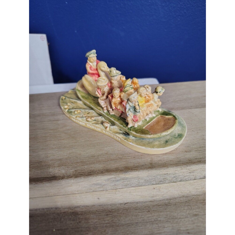 Sebastian Miniatures Ceramic Figure Sivan Boat Boston Public Gardens
